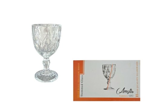 Komplet 6 kieliszków na nodze 280 ml AMYTIS WG8069GCL Kaveh