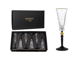 Komplet 6 kieliszków do szampana CONTE BLACK BOHEMIA PRESTIGE 802831