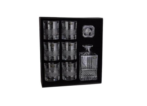 Komplet 7 elementowy WHISKY 850ML 340ML ELEGANTE 802398 BOHEMIA Prestige