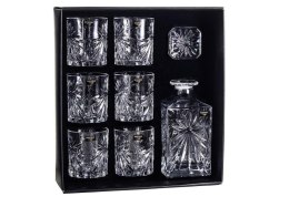 Kpl.7 szt. WHISKY karafka 850ML+ 6szt. szkl.320ML BOHEMIA PRESTIGE FIORE 802411