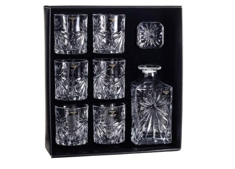Kpl.7 szt. WHISKY karafka 850ML+ 6szt. szkl.320ML BOHEMIA PRESTIGE FIORE 802411